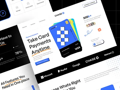 CHASE - Bank Website Re-design bank banking card debit design digital banking finance finance app fintech homepage investment landing page money payment saving ui wallet web web design website