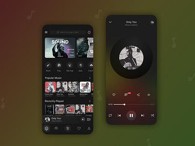 Daily UI 009 - Music Player adobe xd app dailyui design figma music musicapp musicplayer musicplayerapp ui ux