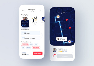 Gocen - Shipping App cargo courier delivery export logistics maritime marketplace mobile design onlineshoping order port sea shipposting shop tracking trucking uidesign uiuxdesign userinterface worldwide