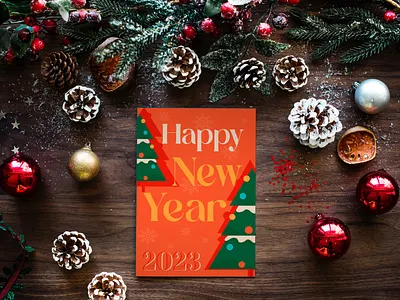 Christmas greetings card. Template. 2023 2023 background banner branding design graphic design greetings card holidays illustration new year template vector