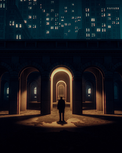 Closure II 3d car cinema cinematic city dark digital art