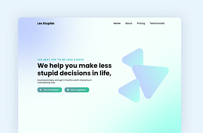 Landing page for a productivity app landing page ui web design