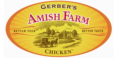 Amish Farm Logomark agriculture artwork design engraving etching illustration ink line art logo logomark packaging scratchboard steven noble woodcut