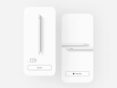 Apple Pencil – Concept App UI app apple branding design minimal mobile pencil simple ui ux