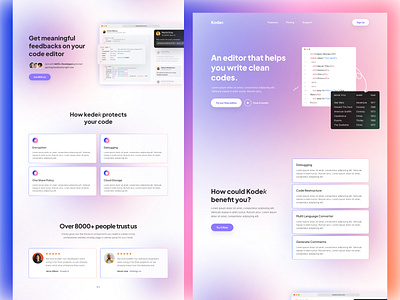 Kodek a sass landing page design landingpage product design product website sass sass llanding page sass product sass website software landing page ui uiux ux web design website