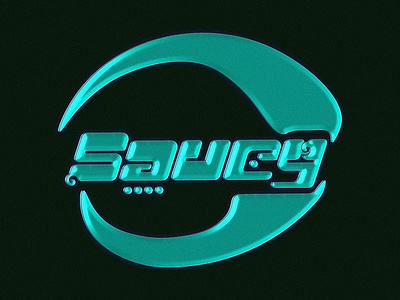 Saucy 3d branding design graphic design logo typography