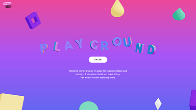 Playground css design developer experiment interaction personal portfolio ui