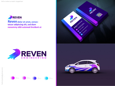 Reven bird logo design, moder logo bird blockchain branding colorful crypto defi design ecommerce logo logo design logo designer logotype mark metaverse minimal modern nft redesign reven stertup