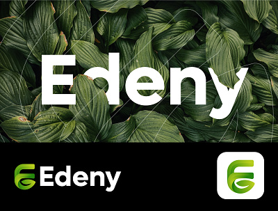 Edeny - Letter E Leaf Logo , Logo design a b c d e f g h i j k l m botanic botanica creative logo design eco logo green logo health care logo icon leaf logo leaves logo logo logo design trends 2023 modern logo n o p q r s t u v w x y z natural logo nature logo organic logo symbol tree