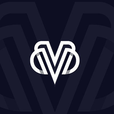 MV or VM logo brand branding design illustration logo mascot vector