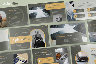 Presentation Template app branding business design graphic design layout pitchdeck presentation profil template ui ux