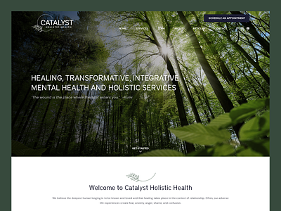 Catalyst Holistic Health // Web Design healing health health wellness web design holistic meditation therapy wellness yoga