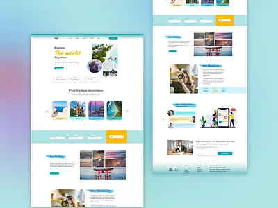 Travel Agency Landing Page Design app branding design figma graphic design travel agency landing page ui ui ux userinterface ux