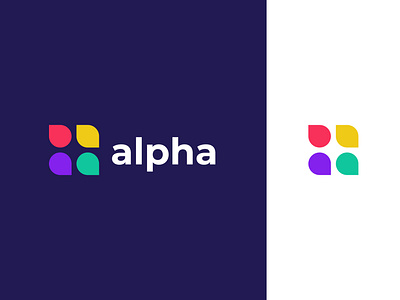 Alpha Logo a logo alpha app logo branding colorful logo design illustration logo logo design minimalist logo typography ui vector