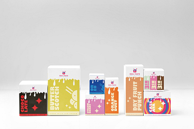 Real Taste Ice-cream. blue bold brand identity branding chocolate creative design fun golden ratio graphic design ice cream logo organic packaging packaging design pink simple unique
