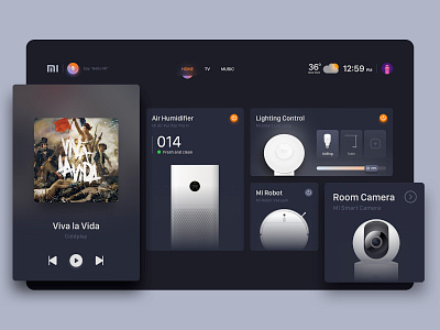 Mi TV Concept android tv app apple tv branding design hamed nikgoo hub illustration iran logo mi mi home mi hub mi tv nikgoo ui xiaomi xiaomi hub xiaomi tv ایران