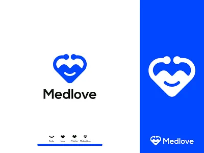 Medlove Logo Design abcdefghijklm brand identity branding design icon illustration logo logo concept logo design logo designer logo folio love lover mark medical nopqrstuvwxyz simple smile symbol vector