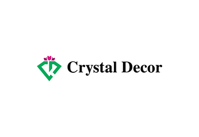 Crystal Decor Logo Design brand identity branding graphic design lettermark logo logo logo design minimalistic logo