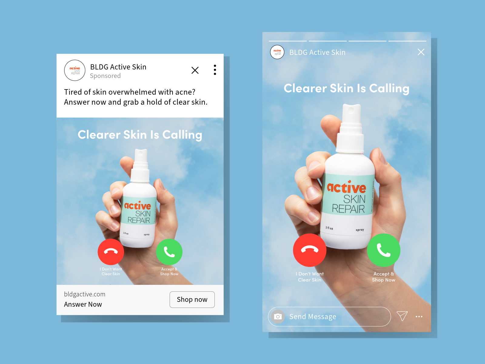 BLDG Active Skin Repair Meta Ads