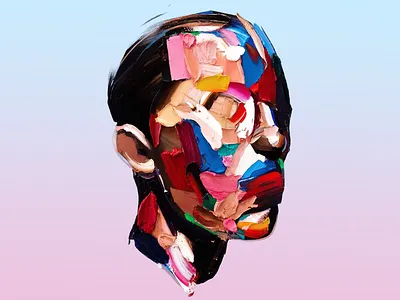 Strokes of Joseph - Illustration art art design art illustration artistic design artwork colorful colors design gradient background head portrait illustration insparation inspire joseph joseph lees head soft gradient the face of emotion vibrant color palette whispers of color