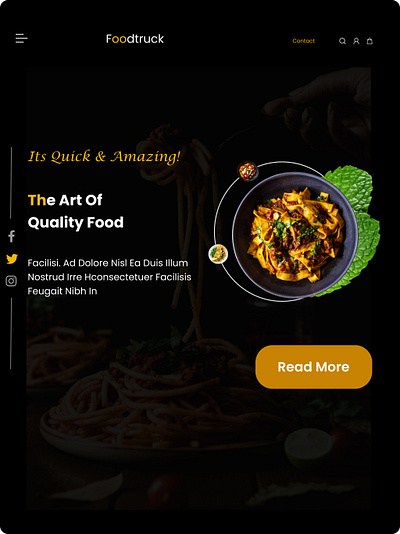 Foodtruck- food website branding graphic design ui website