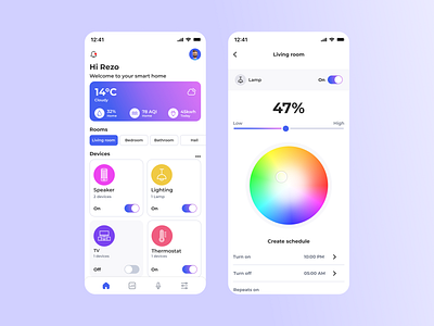 Smart home app appdesign mobileapp smart home smarthomeapp ui ux