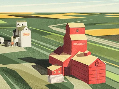 Barn House 4 design farm house field graphic design illustration illustration design landscape landscape design srabon arafat vector vector art