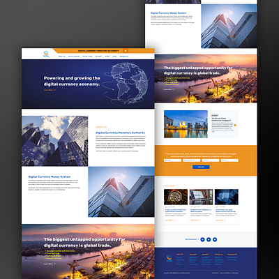 Website for Digital Currency Monetary Authority app bitcoin blockchain branding creative crypto css decentralize design ethereum logo stablecoin ui uiux web web3 webdesign website