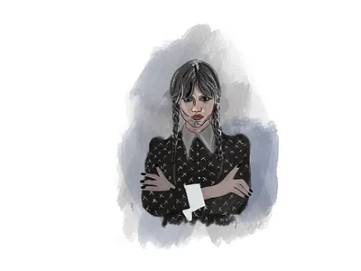 Wednesday design graphic design illustration illustrator portrait woman