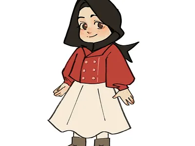 red riding jacket illustration