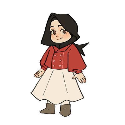 red riding jacket illustration