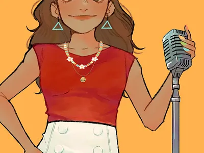 Cheerful Idol illustration