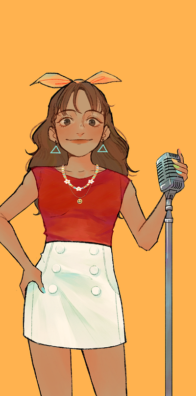 Cheerful Idol illustration