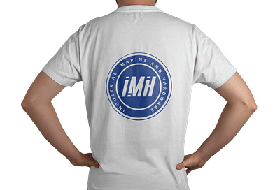 IMH VIZAG BRANDED TSHIRT MOCKUP brandcreation brandidentity branding design graphic design logo mockup tshirt typography