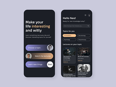 Curated for You app dailyui design graphic design illustration ui ux vector