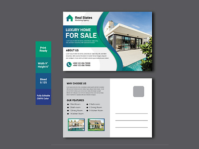 Real estate postcard design / Modern postcard Design branding business design eddm postcard design flyer graphic design home sale agent post card design hose sale postcard design marketing modern postcard design postcard postcard design postcards print design real estate design real estate postcard real estate postcard design