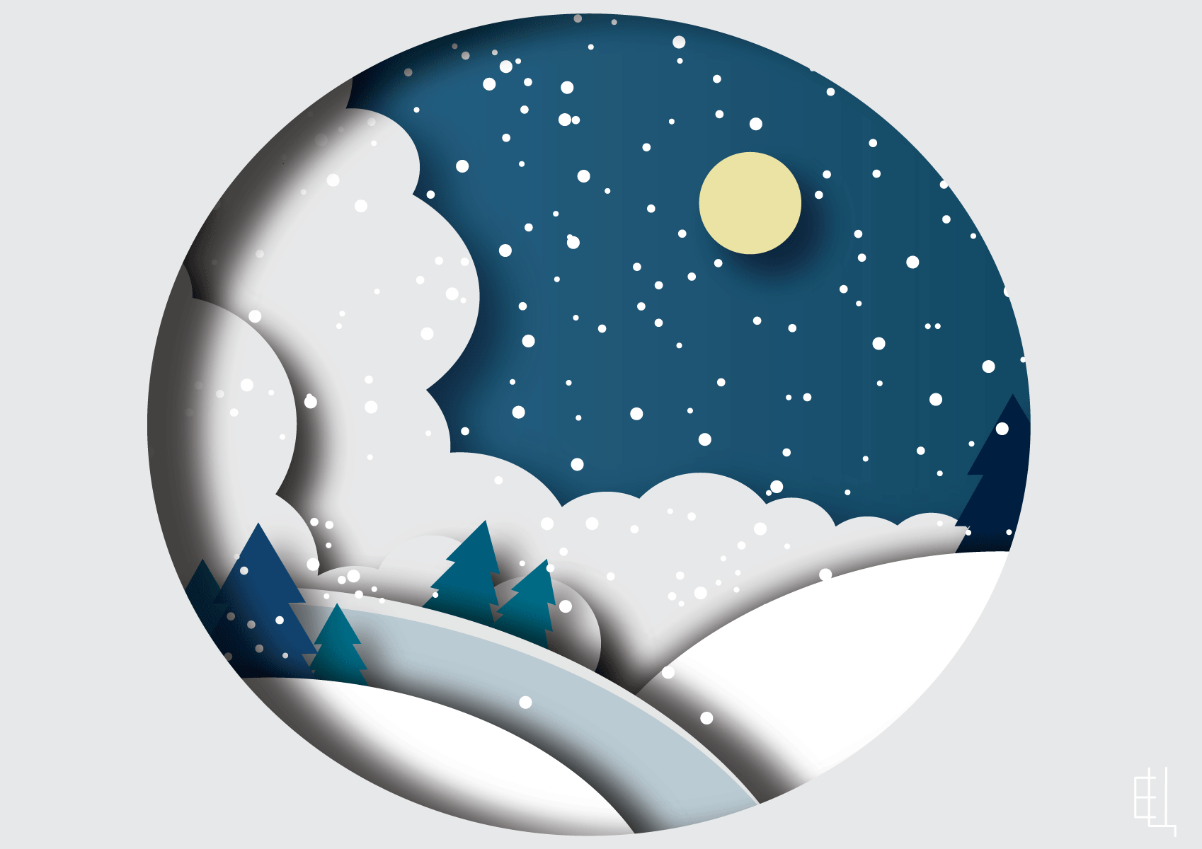 Winter day design graphic design illustration vector