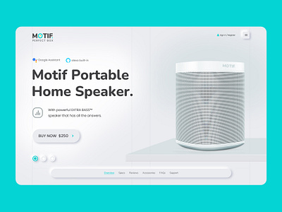 Motif - Product Landing Page app app landing branding business creative design flat homepage interest interface landing page product landing speaker template ui ux web web page website