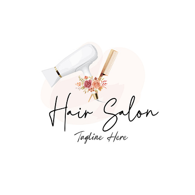 Hair Salon watercolor modern logo african girl beautlogo beauty branding branding design illustration logo