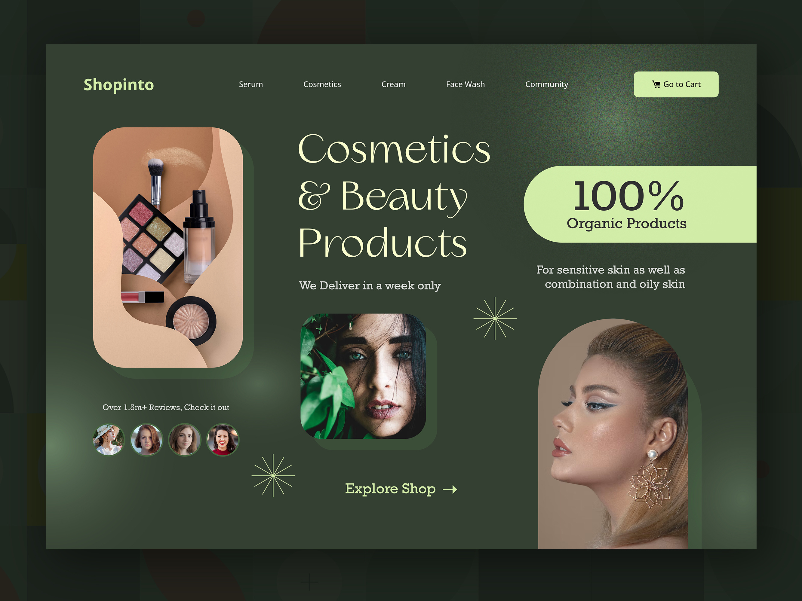 Example of Beauty & Cosmetic Brand UI Design