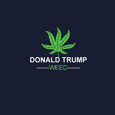 DONALD TRUMP WEED LOGO branding design donald trump weed graphic design illustration logo logo design minimalist logo vector