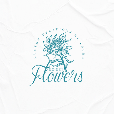 Creative Logo with Cross and Tiffany branding design floral graphic design hand drawn illustration lineart logo vector vintage