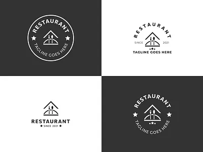 Restaurant Logo adobe illustrator cc branding cafe logo cafe shop design food food shop logo logodesign restaurant restaurant logo vector