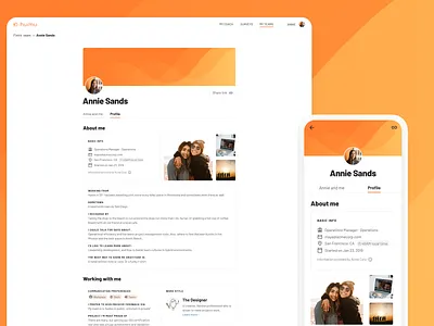 Employee profiles design ui design ux