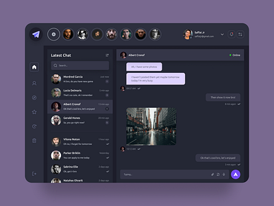 Chat Dashboard app design graphic design illustration minimal ui ux vector