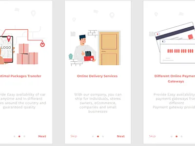 Delivery Interface graphic design ui