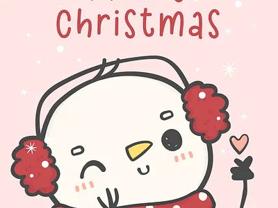 Mini Heart cartoon cartoon outline character design christmas cute christmas cute snowman doodle drawing flat vector illustration snowman vector