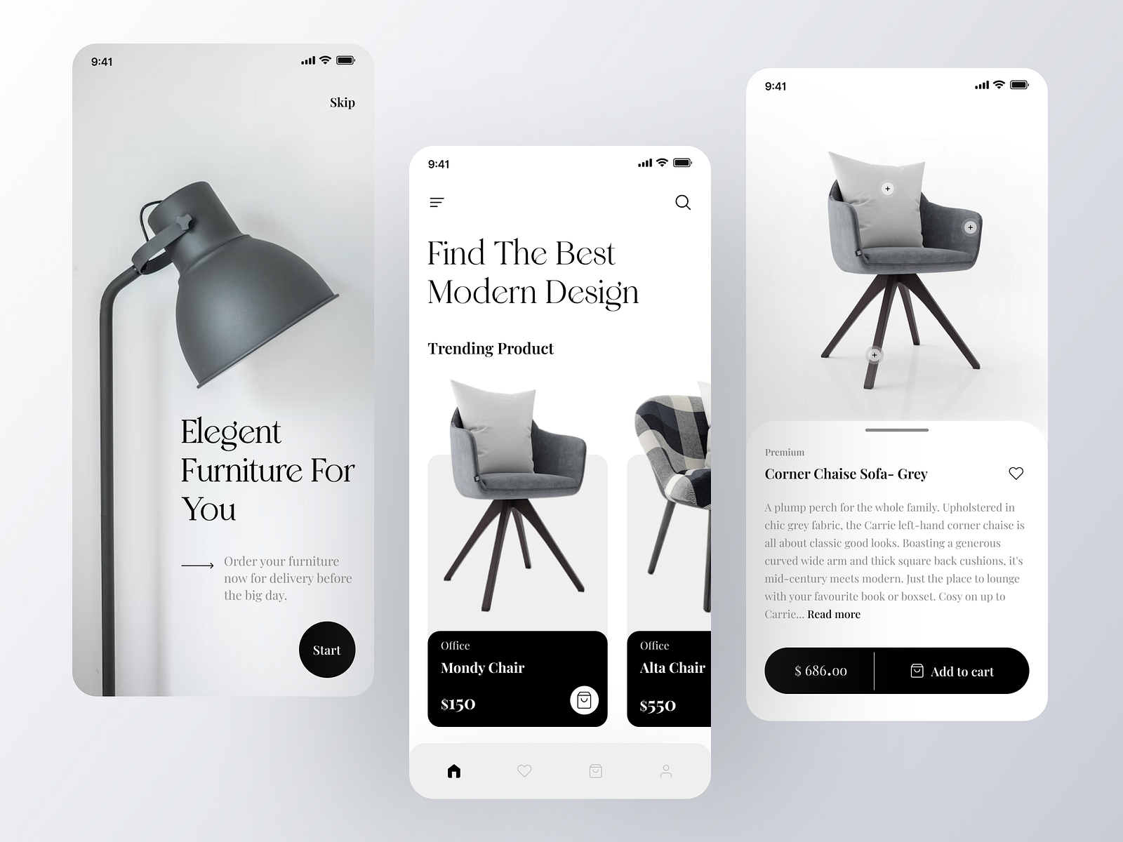 Furniture Mobile App by Pulok Paul | UX/UI & Web Designer on Dribbble