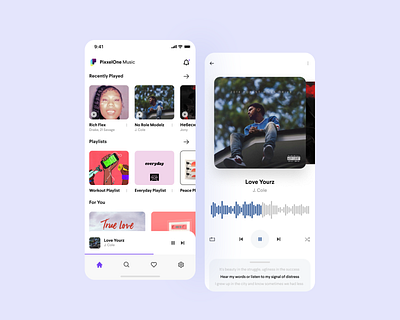 Music App Concept app branding design graphic design illustration logo mobile app music musicapp ui ux vector xd design
