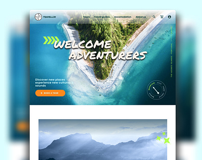 Travel & Tours | Landing page adventure design e e commerce figma inspiration lander landing page tours travel turquoise ui web design website